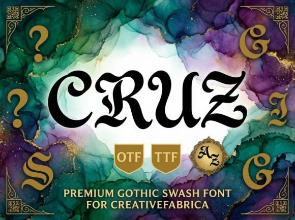 Cruz: The Gothic Swash Font Commanding Dark Academia
